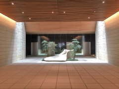陽光の注ぐエントランス/東京都